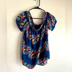 Old Navy floral off the shoulder top